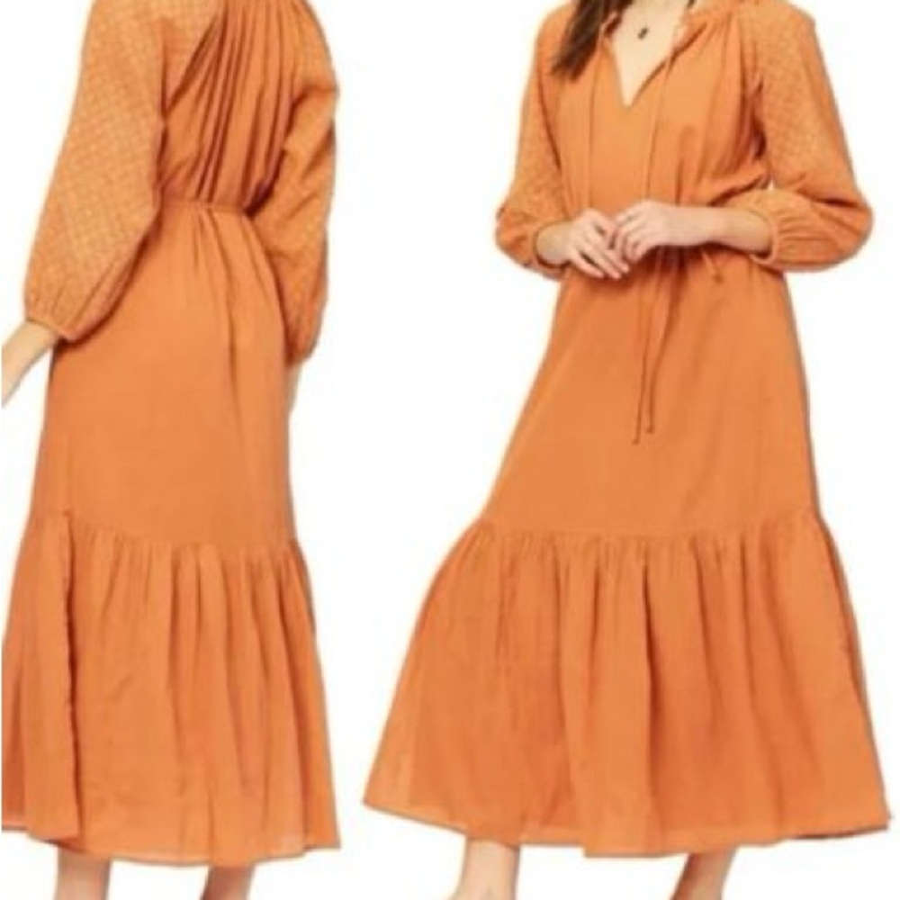 NWT Billabong Bronze Crystal Cove Boho Midi Shift Dress Womans sz XS / 6 NEW